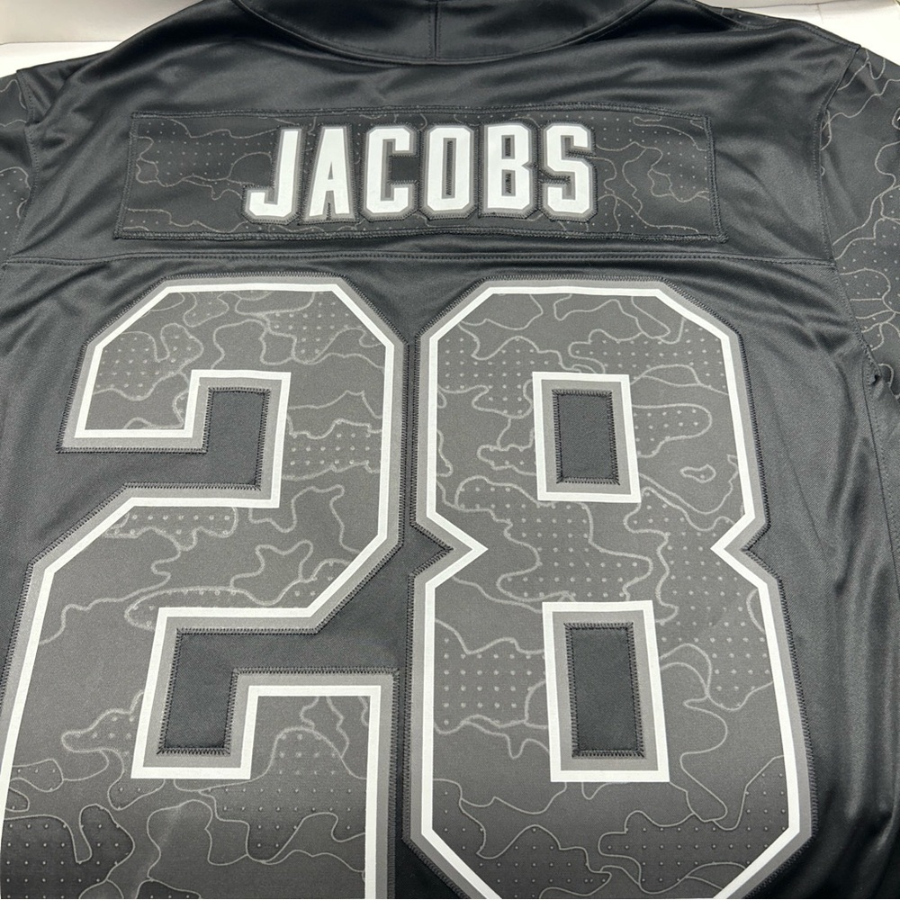 Nike NFL Las Vegas RAIDERS #28 Jacobs Jersey Black Reflective $185 - LIMITED ED.